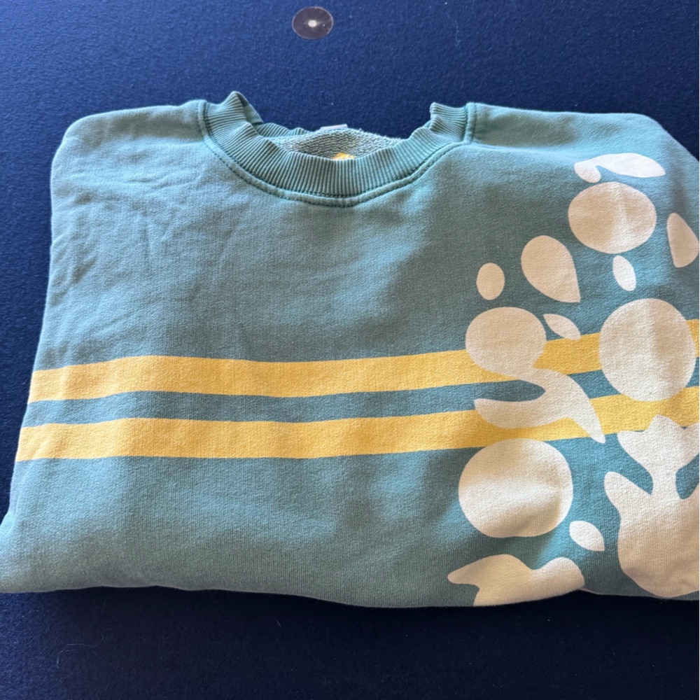 Green &Yellow FREE PEOPLE MOVEMENT Sweatshirt- soft comfy cozy/like NEW💚💛zoom in - Picture 12 of 12